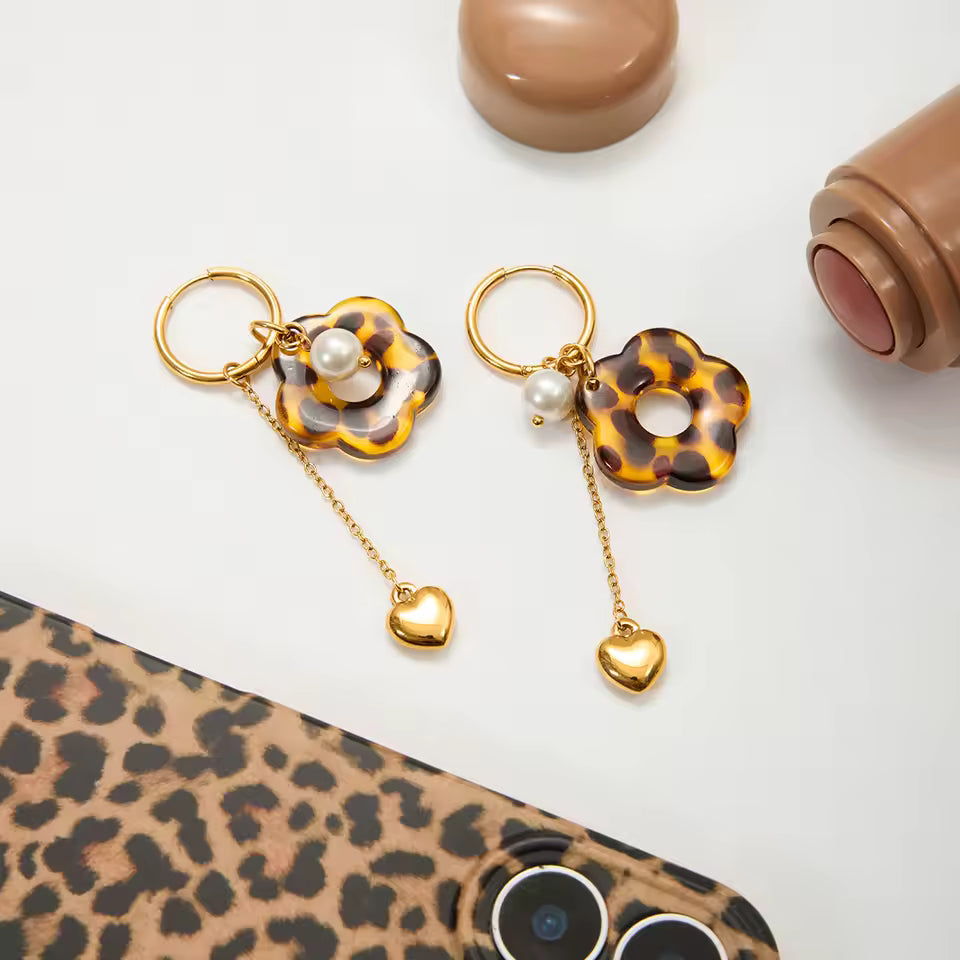 Tortie Bloom Waterproof Earrings