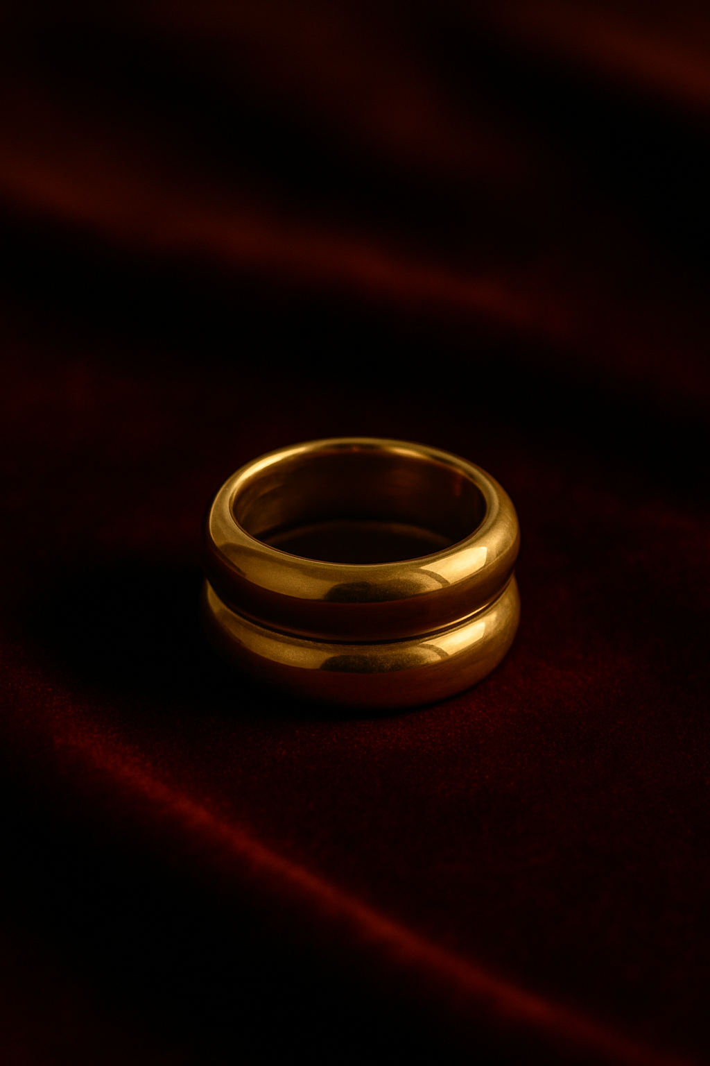 waterproof chunky gold band ring – Double Life Ring