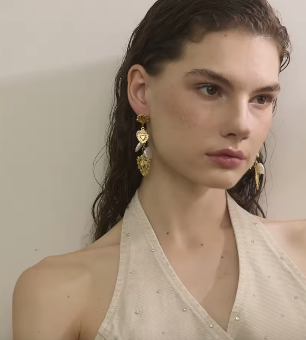 Baroque Hearts Waterproof Earrings