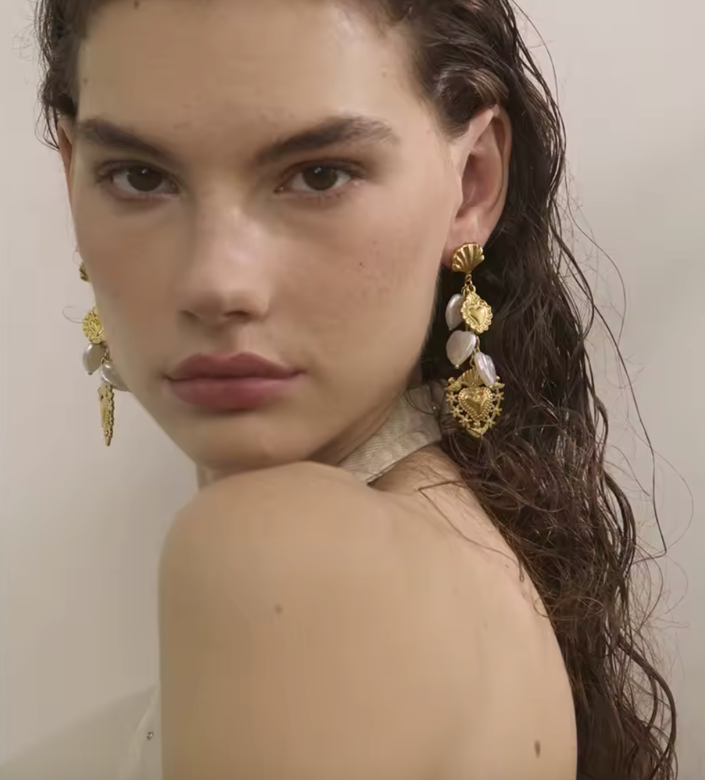 Baroque Hearts Waterproof Earrings