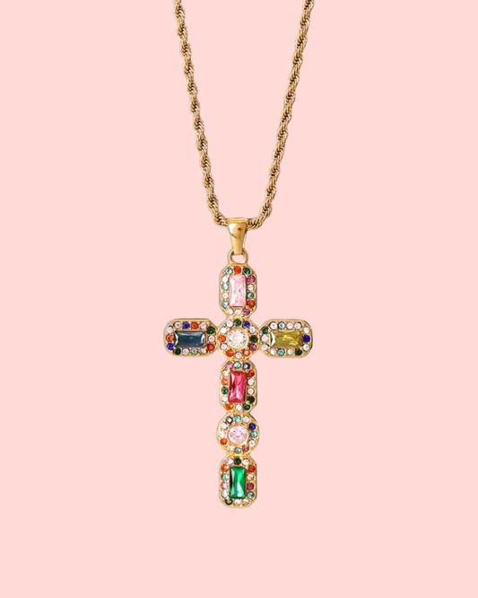 Celestial Cross Waterproof Necklace