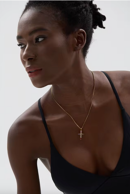 Kaleidoscope Cross Waterproof Necklace