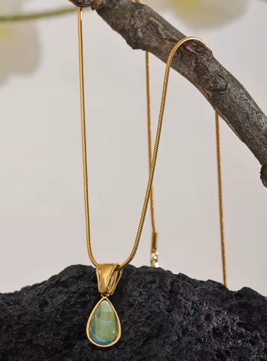 Marine Green Waterproof Necklace