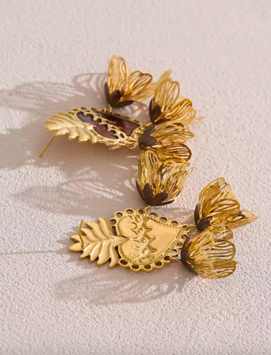 Sacred Petals Waterproof Earrings