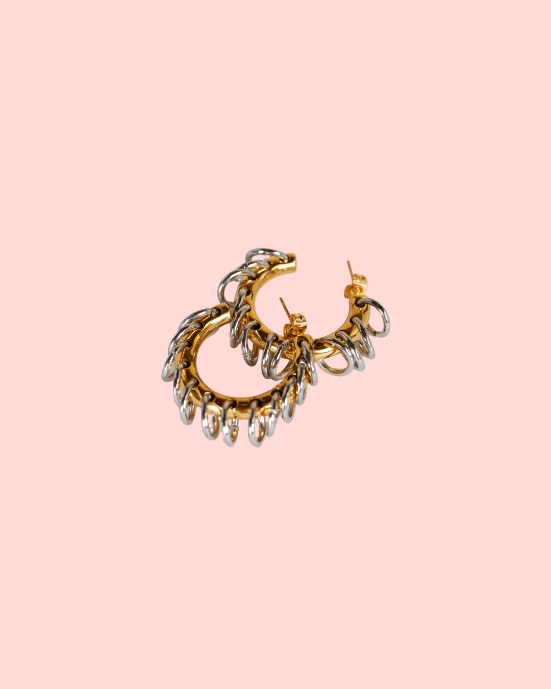 waterproof gold spiral hoop earrings – Twist of Fate