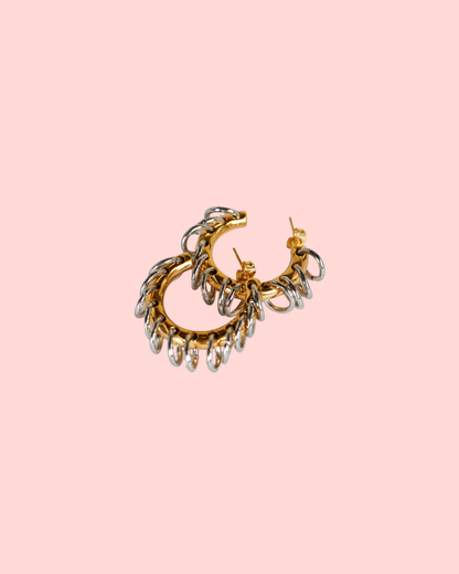 waterproof gold spiral hoop earrings – Twist of Fate
